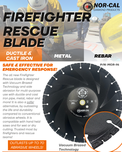 14" Rescue / Metal Cutting Blade, with Side Abrasion MCR-14