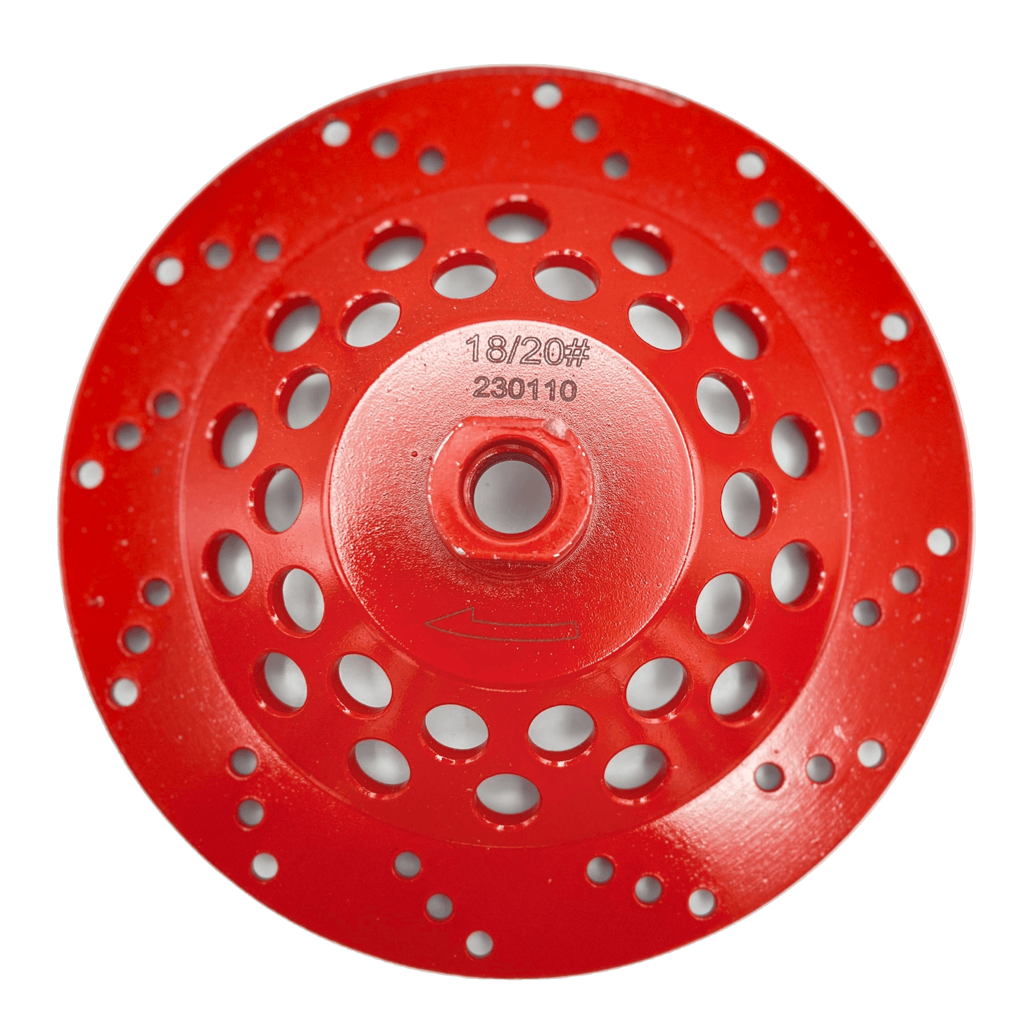 (Bulk Pack) 7" Premium Red Teardrop 18/20-Grit Super Aggressor™ Cup Grinding Wheel for Concrete - Diamond Blade Supply
