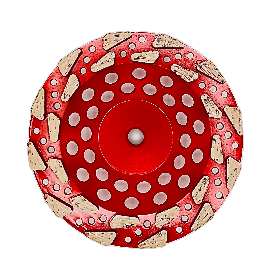 (Bulk Pack) 7" Premium Red Teardrop 18/20-Grit Super Aggressor™ Cup Grinding Wheel for Concrete - Diamond Blade Supply