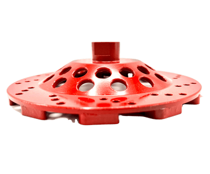 (Bulk Pack) 7" Premium Red Teardrop 18/20-Grit Super Aggressor™ Cup Grinding Wheel for Concrete - Diamond Blade Supply