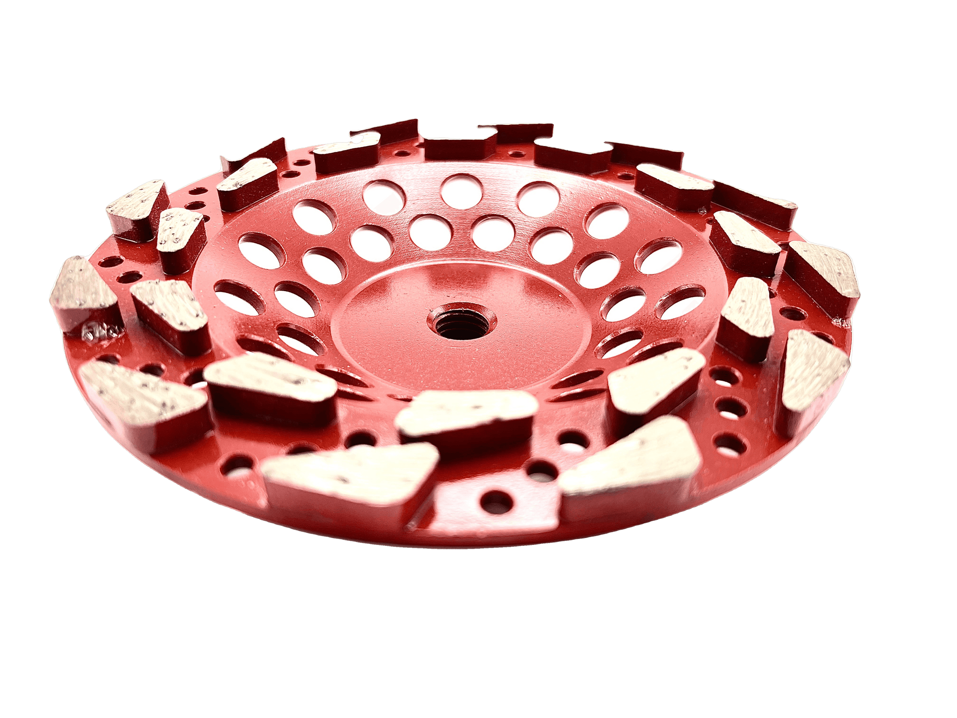 (Bulk Pack) 7" Premium Red Teardrop 18/20-Grit Super Aggressor™ Cup Grinding Wheel for Concrete - Diamond Blade Supply